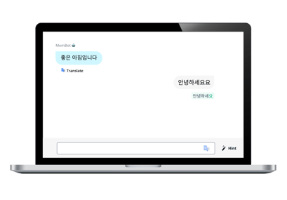 Đối Thoại Bằng Tiếng Hàn Với MemBot